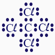 נוסחת-ייצוג-אלקטרונית-CCl4